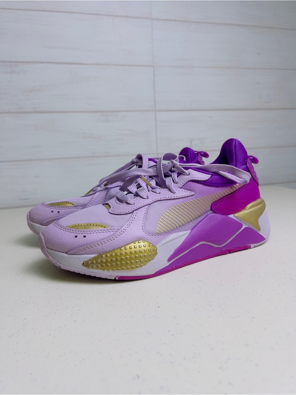 Puma RsX I Am Brave Lace Up Womens Purple Sneakers Casual Shoes size 9